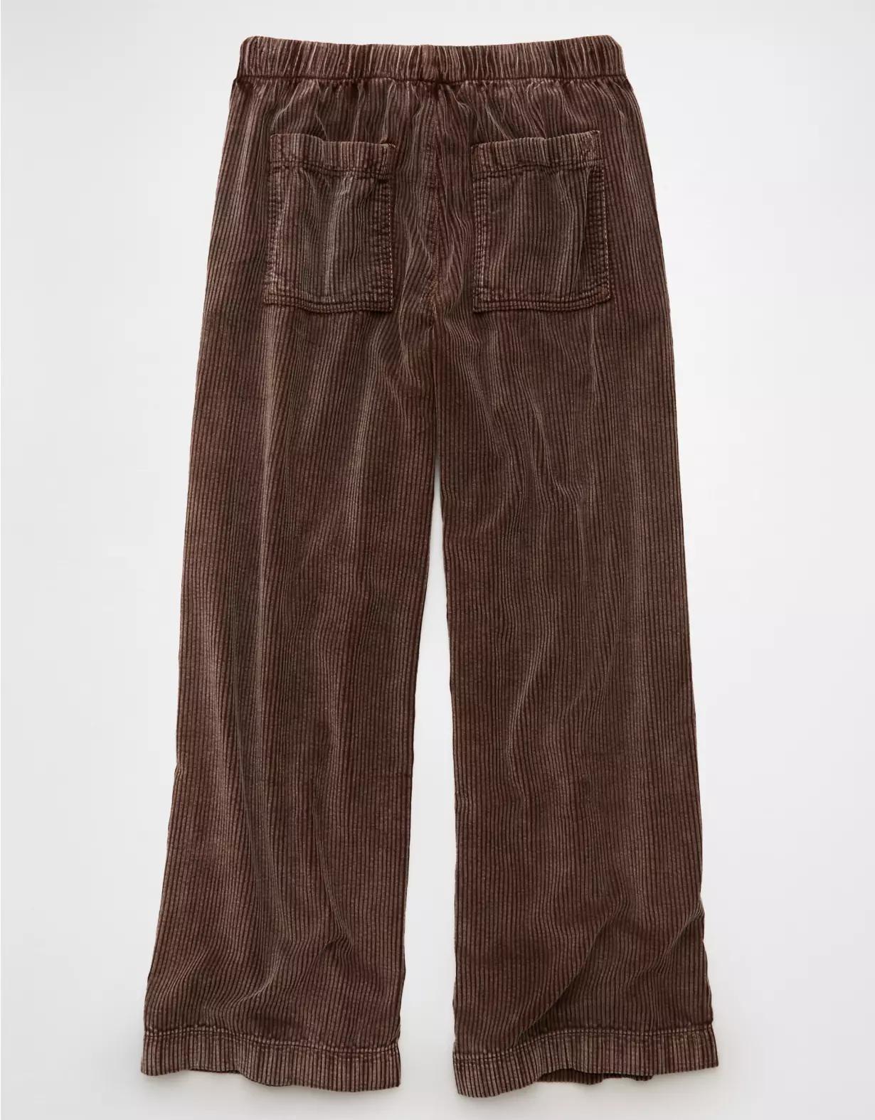 AE Stretch Corduroy Low-Rise Baggy Wide-Leg Pant Product Image