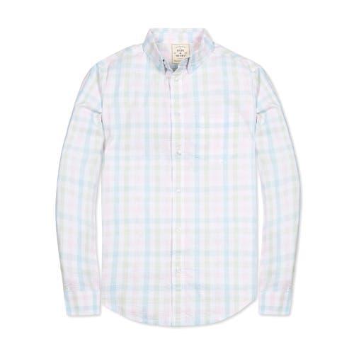 Hope & Henry Mens Organic Long Sleeve Seersucker Button Down Shirt Product Image