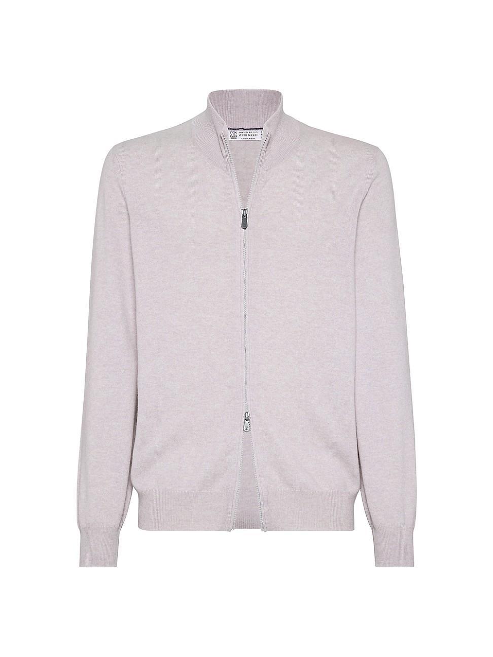 Mens Cashmere Turtleneck Cardigan with Zipper Product Image