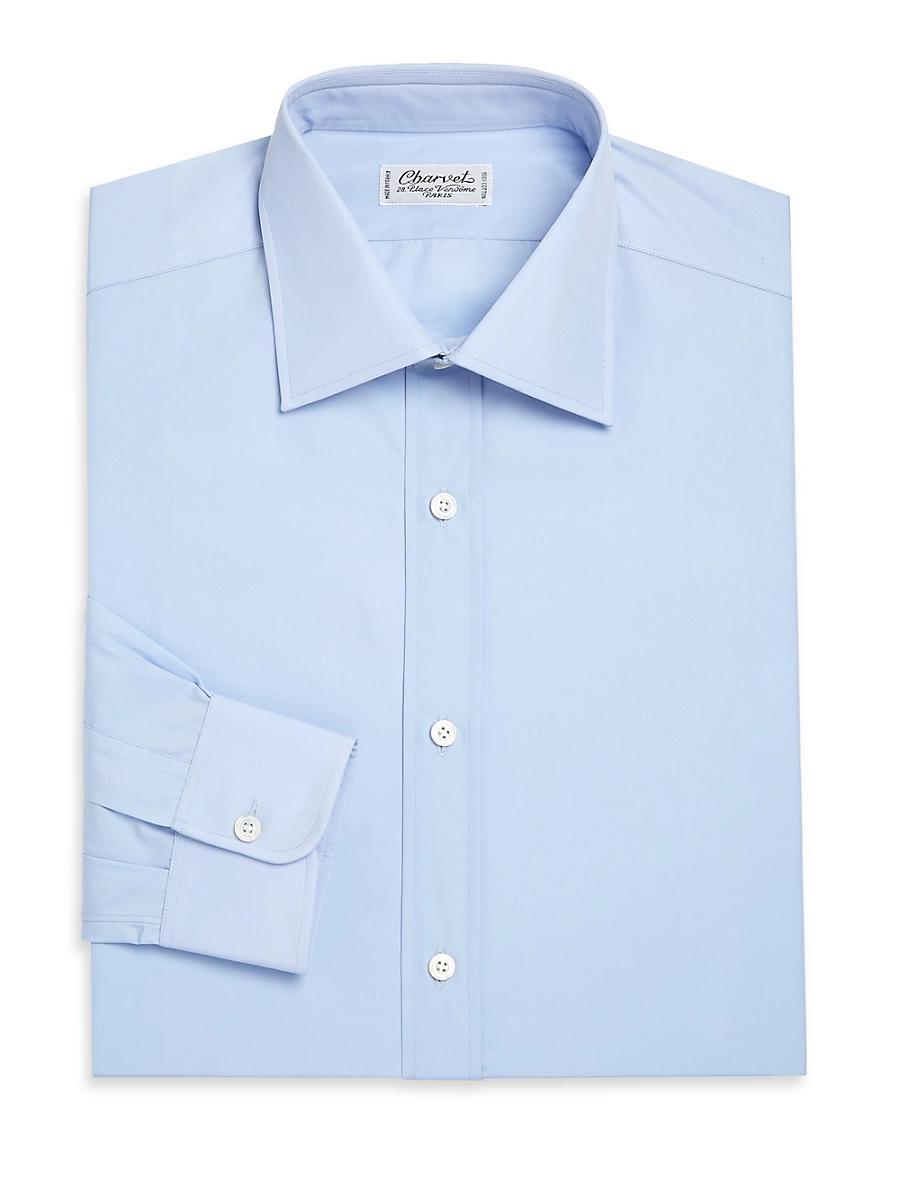 Mens Regular-Fit Cotton Long-Sleeve Dress Shirt Product Image