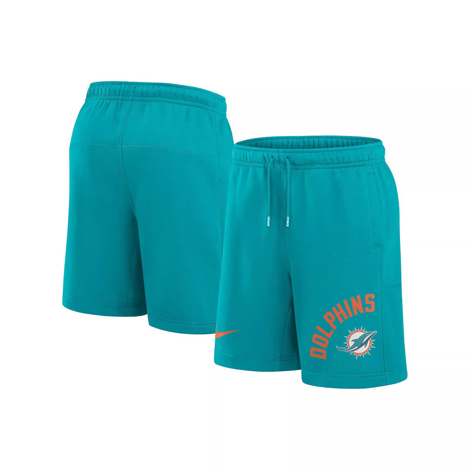 Men's Nike Aqua Miami Dolphins Arched Kicker Shorts,  Product Image