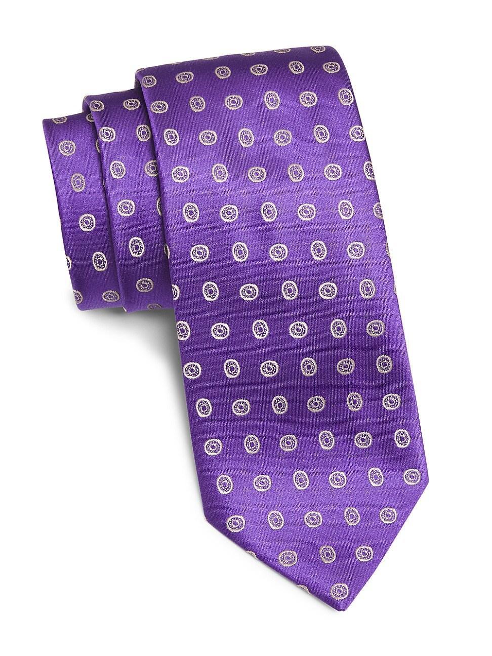 Mens Geometric Silk Tie Product Image