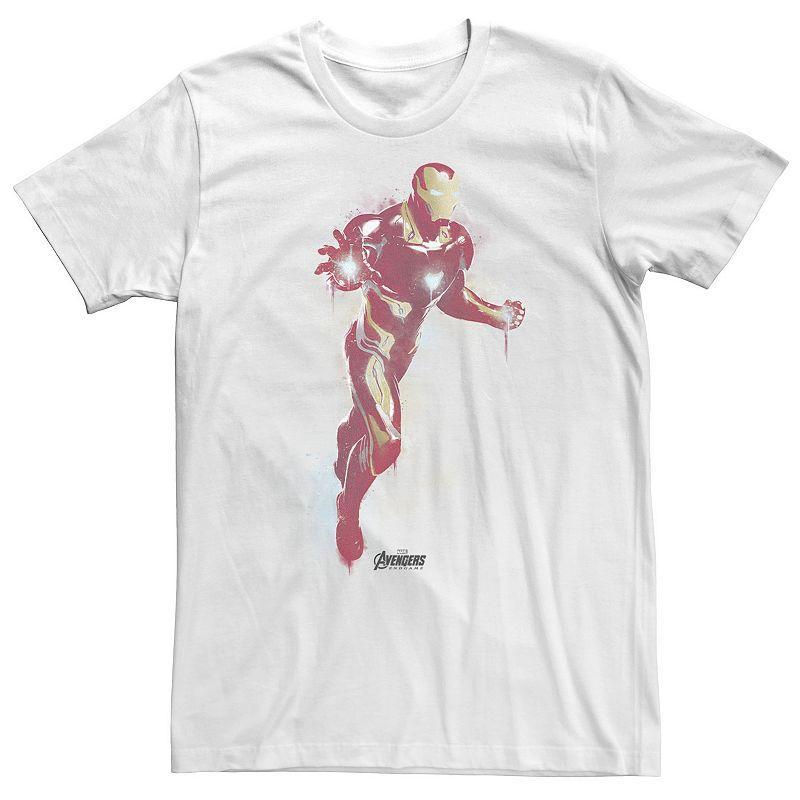 Big & Tall Marvel Avengers Endgame Iron Man Spray Paint Tee, Men's, Size: 3XL, White Product Image