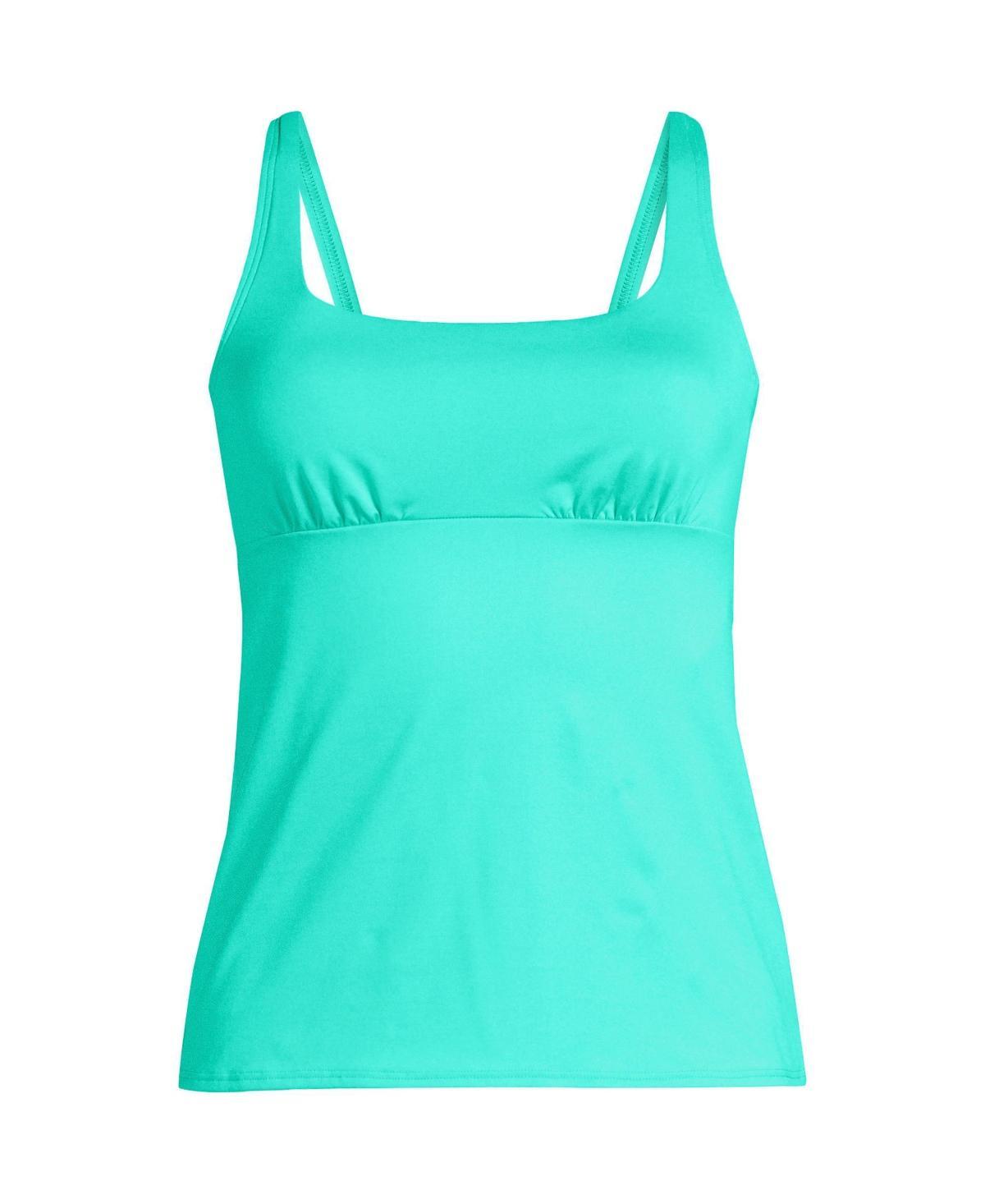 Plus Size Lands End DD-Cup UPF 50 Squareneck Underwire Tankini Top, Womens Product Image