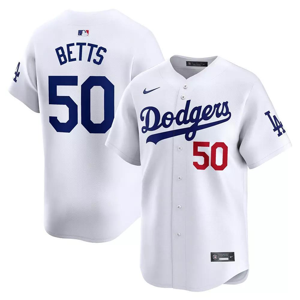 Men's Nike Mookie Betts White Los Angeles Dodgers Home Limited Player Jersey,  Product Image