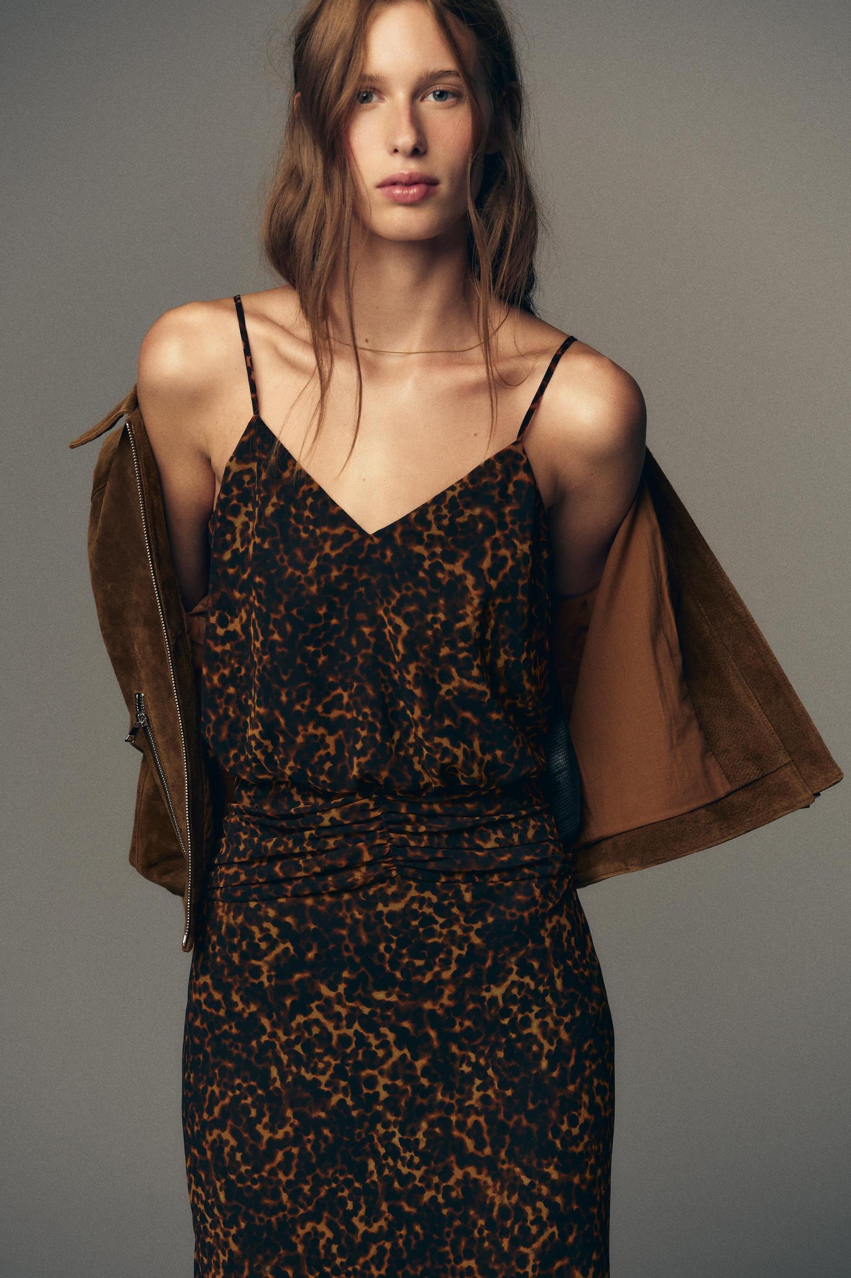 ANIMAL PRINT MIDI DRESS Product Image