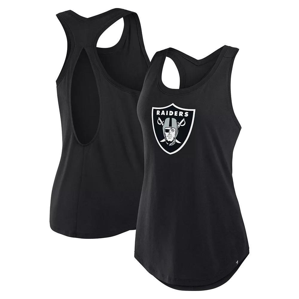 Women's Fanatics Black Las Vegas Raiders Iron Fan Tank Top, Size: XL, Lvr Black Product Image