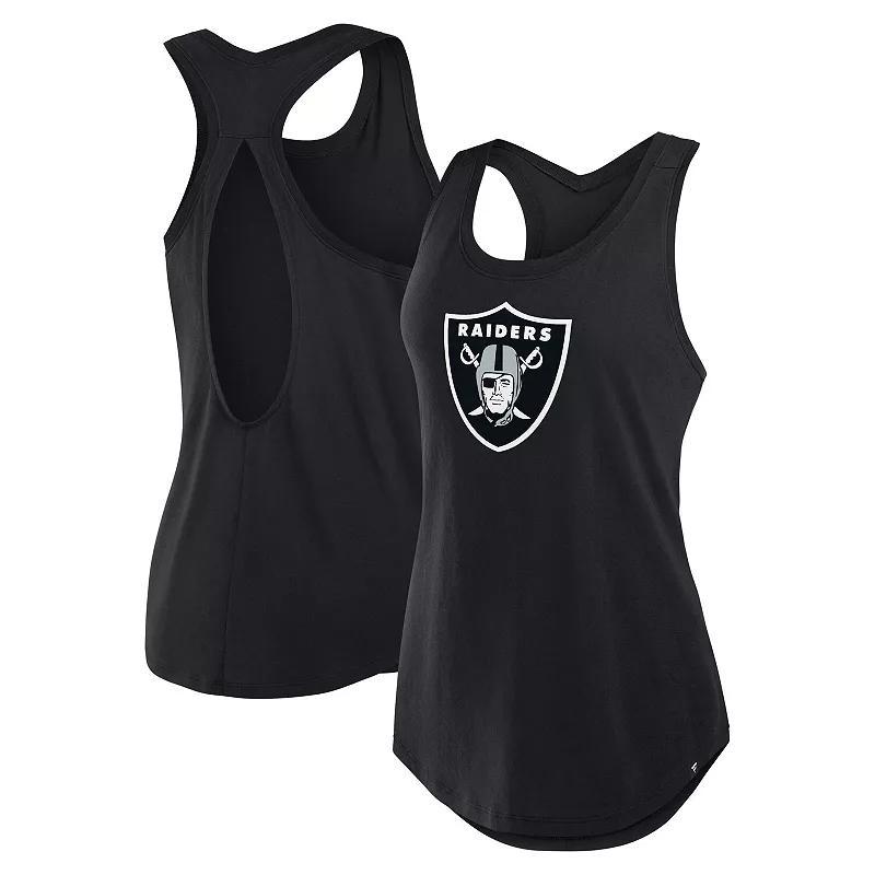 Women's Fanatics Black Las Vegas Raiders Iron Fan Tank Top, Size: XL, Lvr Black Product Image