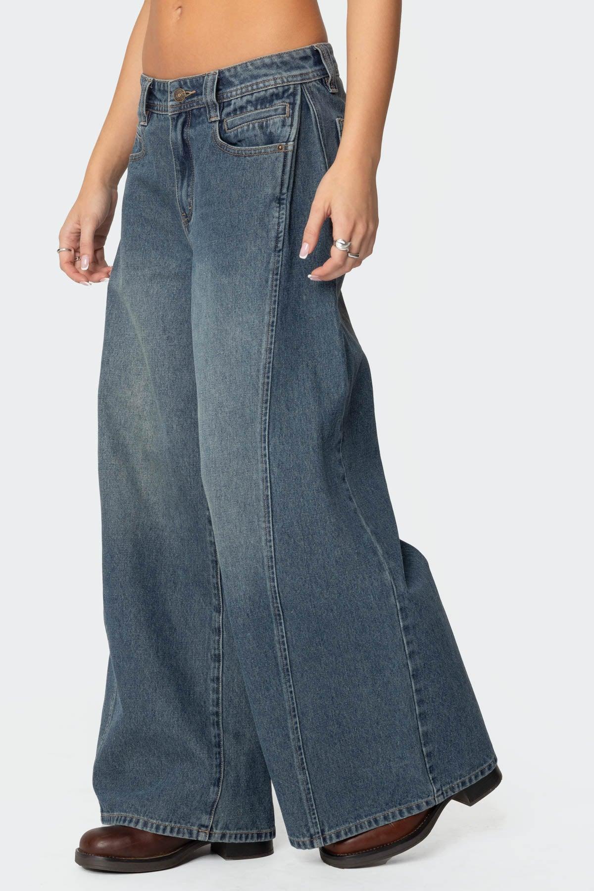 Hilla Side Split Baggy Jeans Product Image