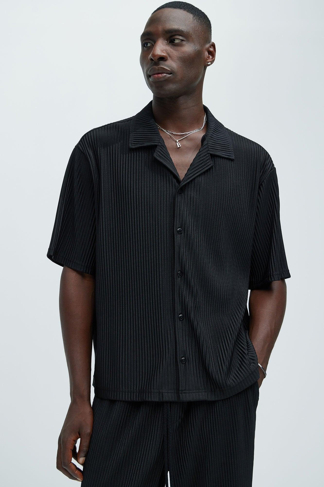 Potential Pleated Shirt - Black Product Image