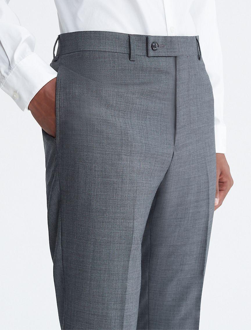 Slim Fit Heather Grey Suit Pants Product Image