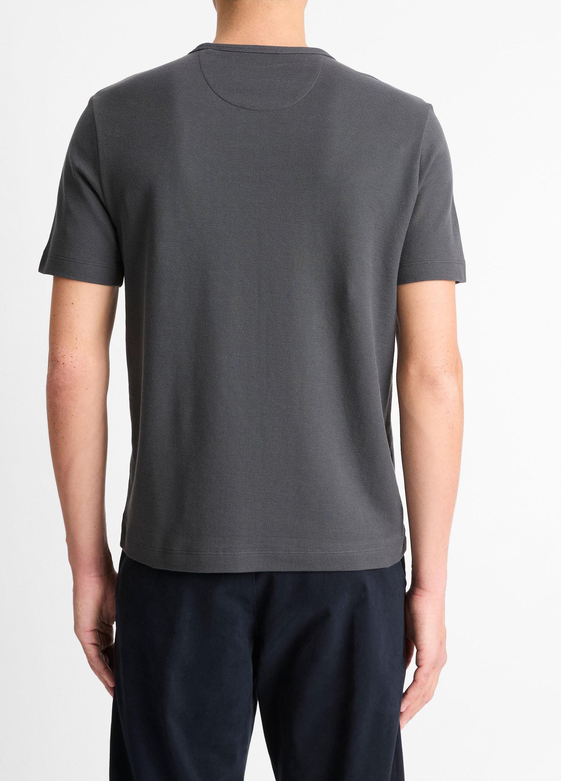 Pima Cotton Piqué Crew Neck T-Shirt Product Image