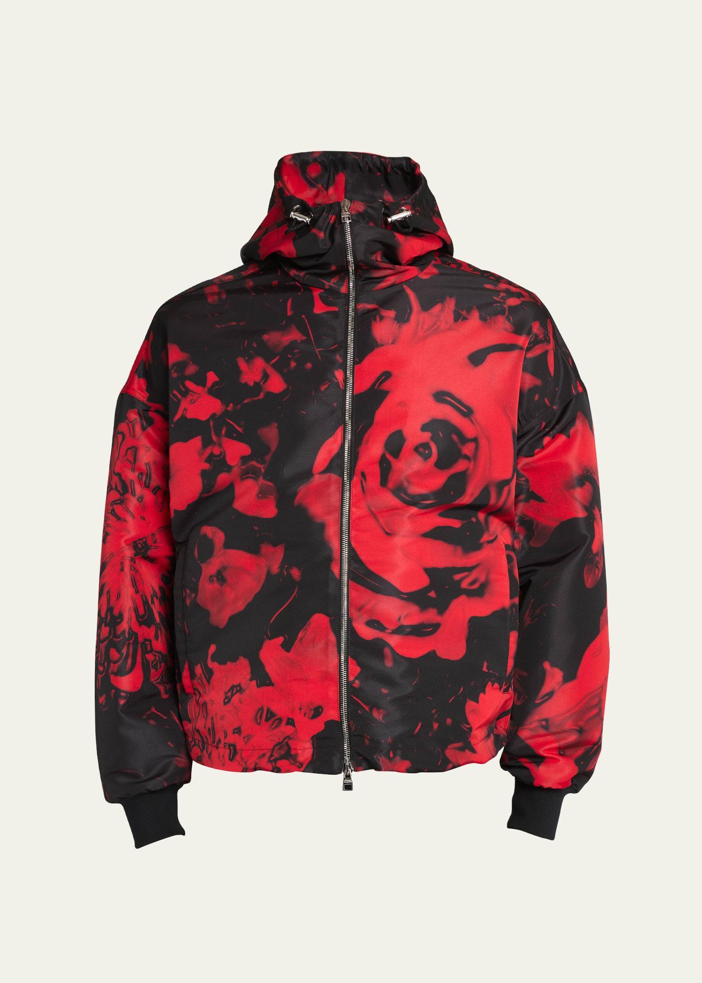 Mens Floral Wax Seal Print Jacket Product Image