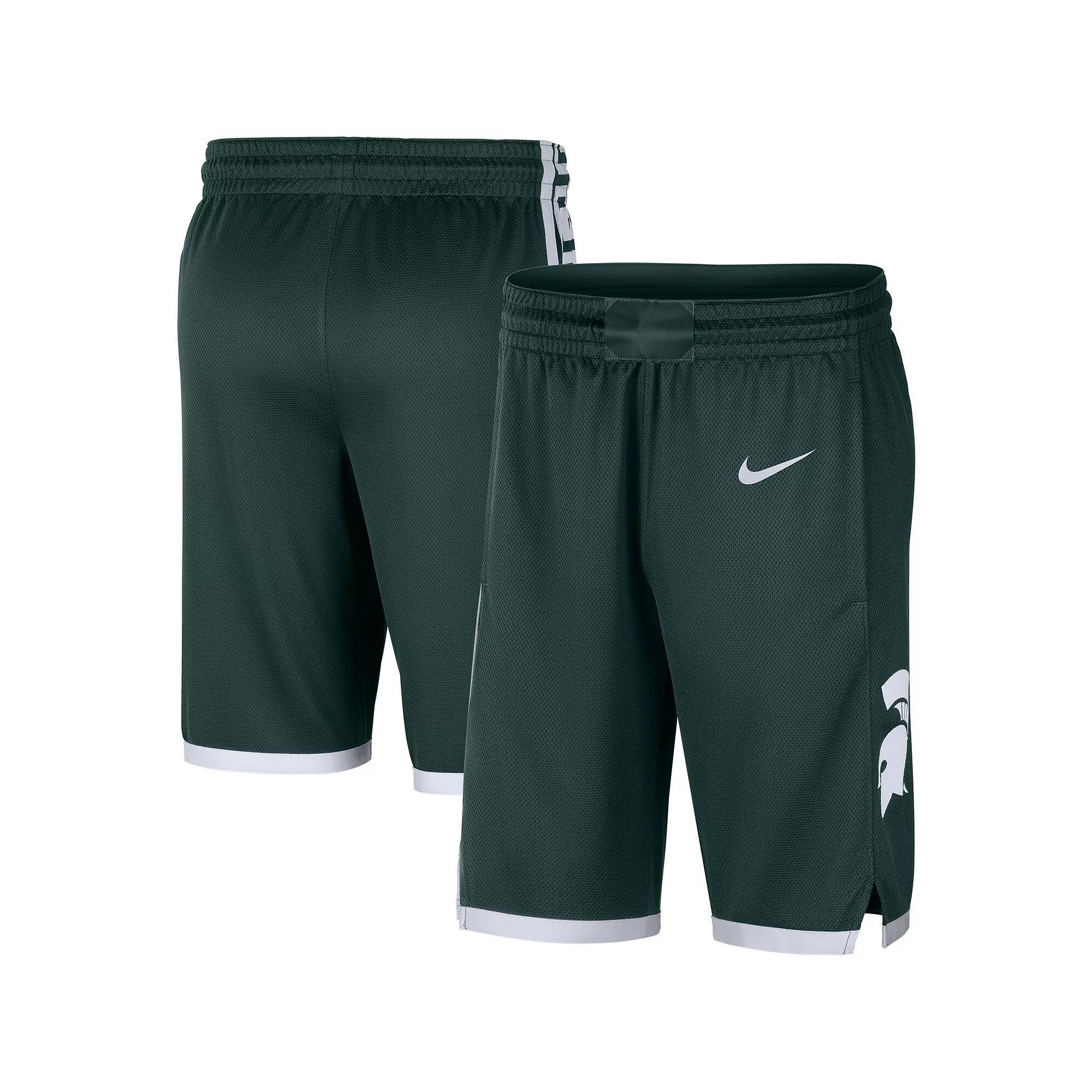 Men's Nike Green Michigan State Spartans Logo Replica Performance Basketball Shorts,  Product Image