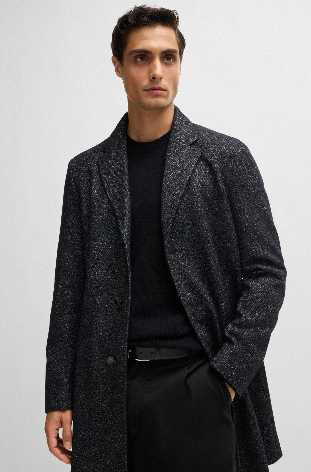 Slim-fit coat with detachable zip-up inner Product Image