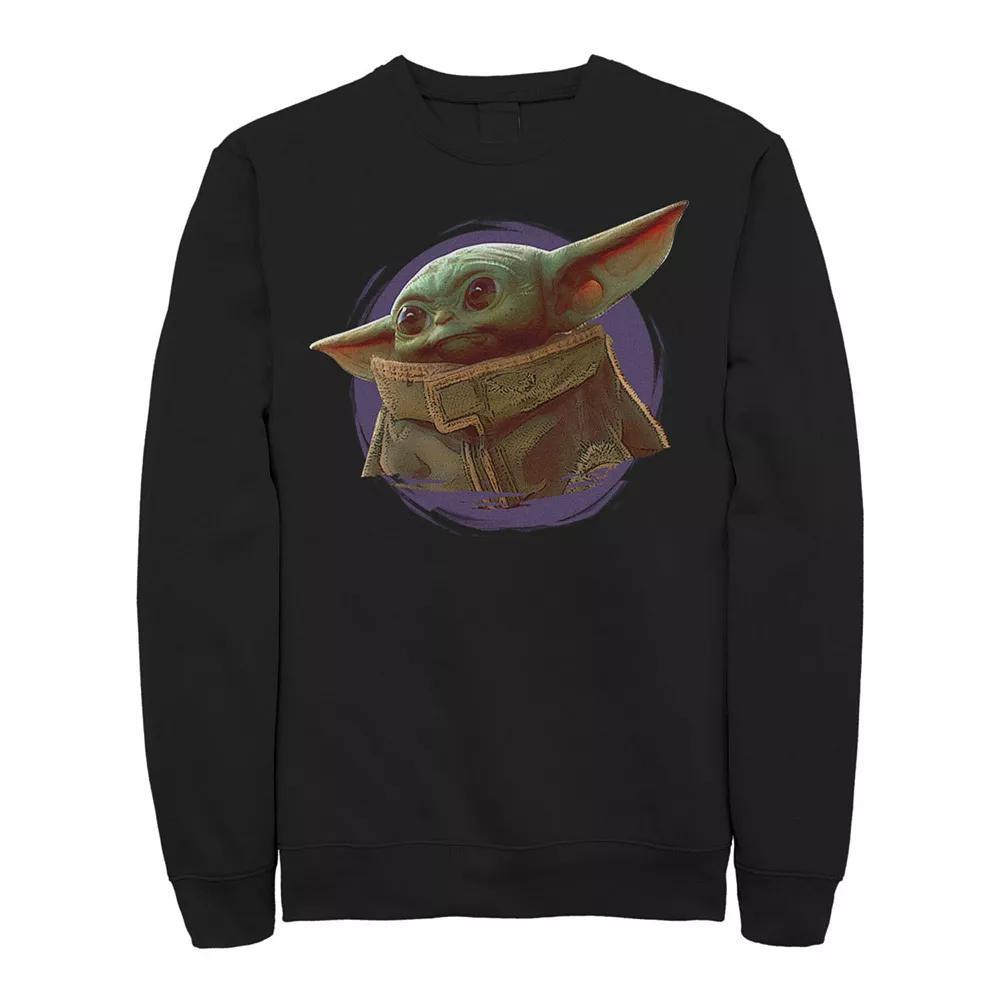 Men's Star Wars The Mandalorian The Child Purple Smoke Graphic Fleece,  Product Image