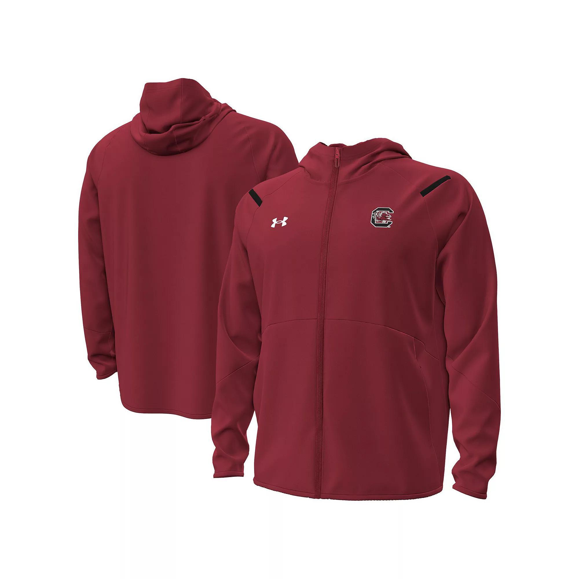 Men's Under Armour Red Wisconsin Badgers Unstoppable Performance Fleece Hoodie Half-Zip Jacket,  Product Image