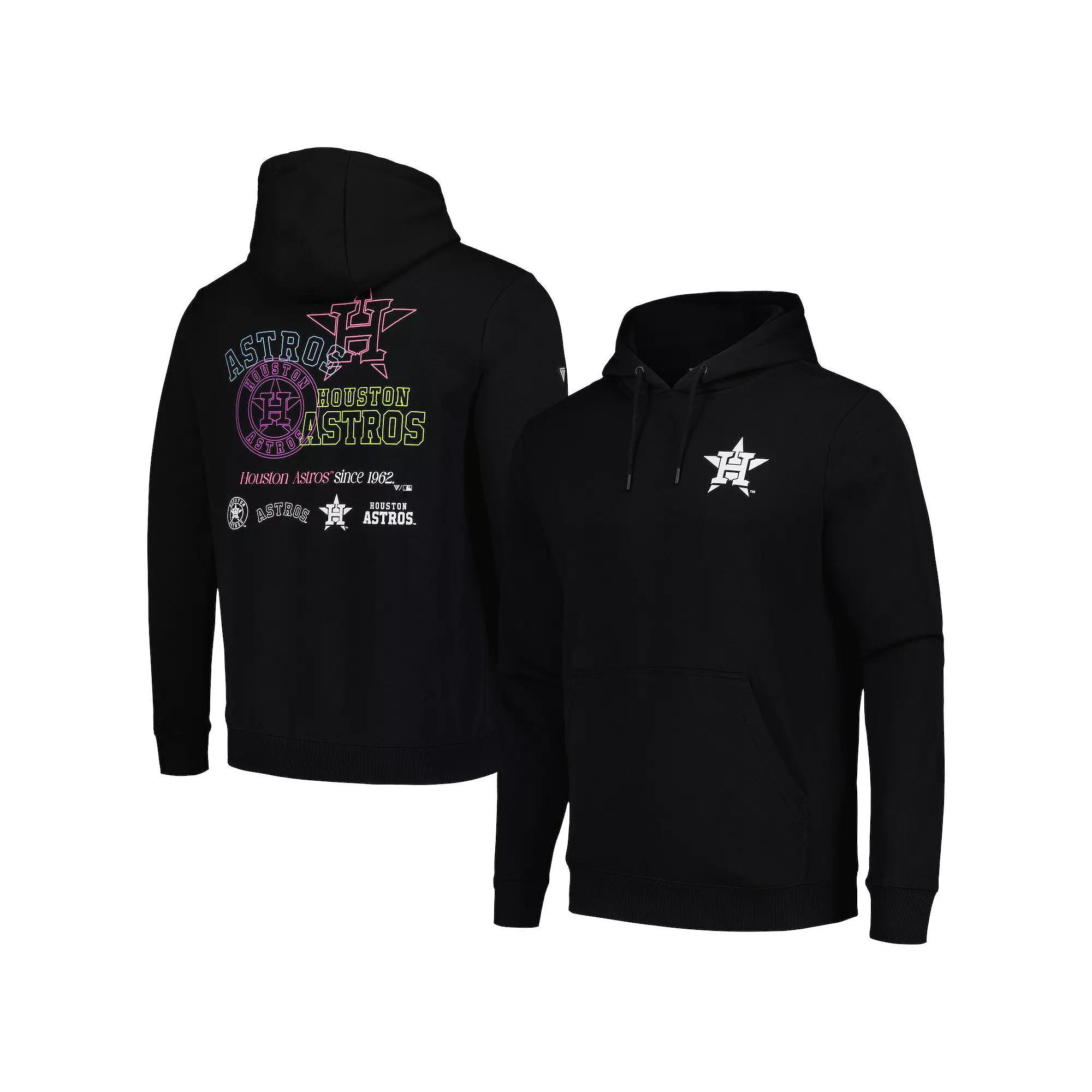 Men's Levelwear Black Houston Astros Podium Vintage Pullover Hoodie,  Product Image