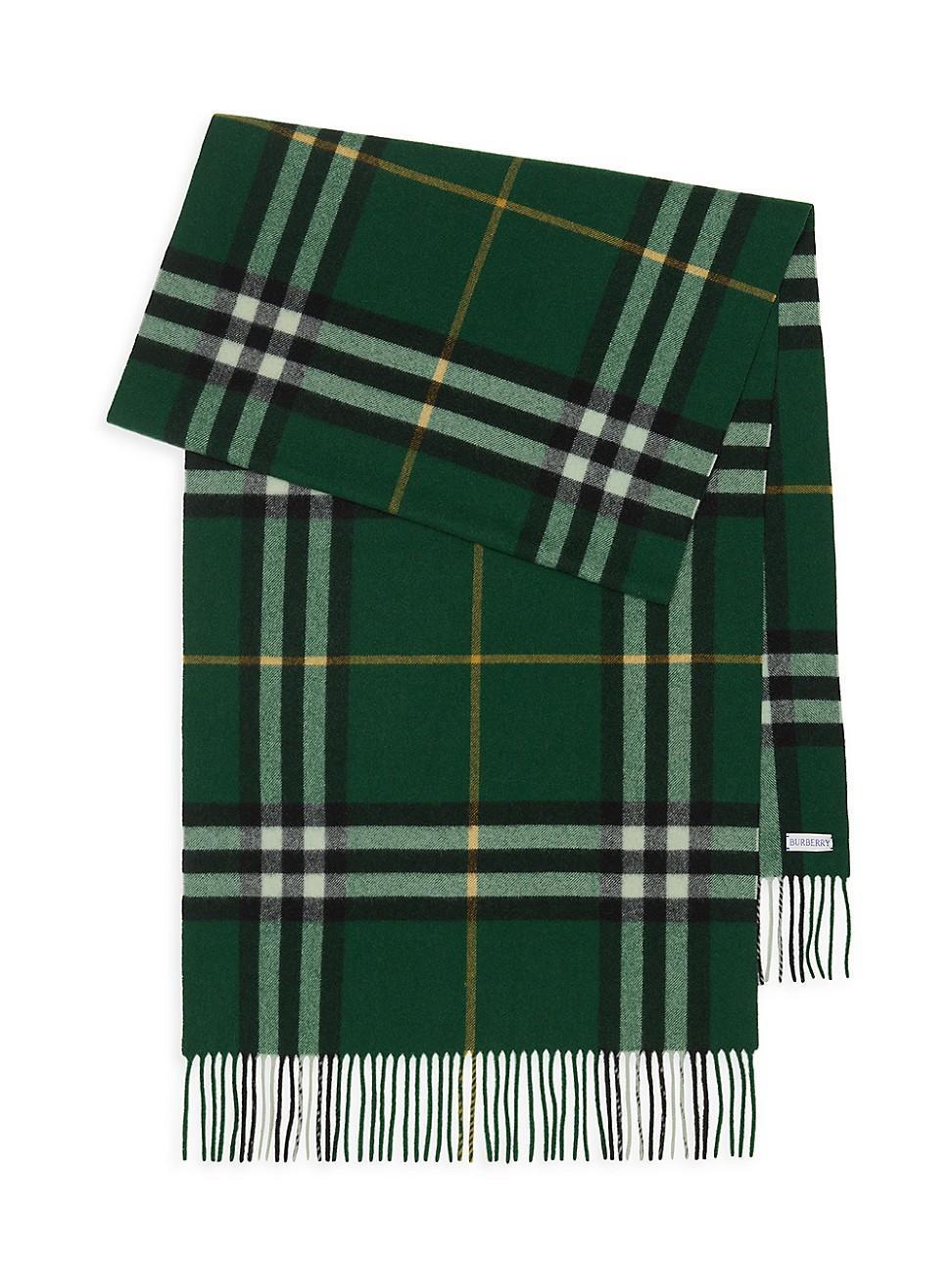 Womens Check Cashmere Scarf Product Image