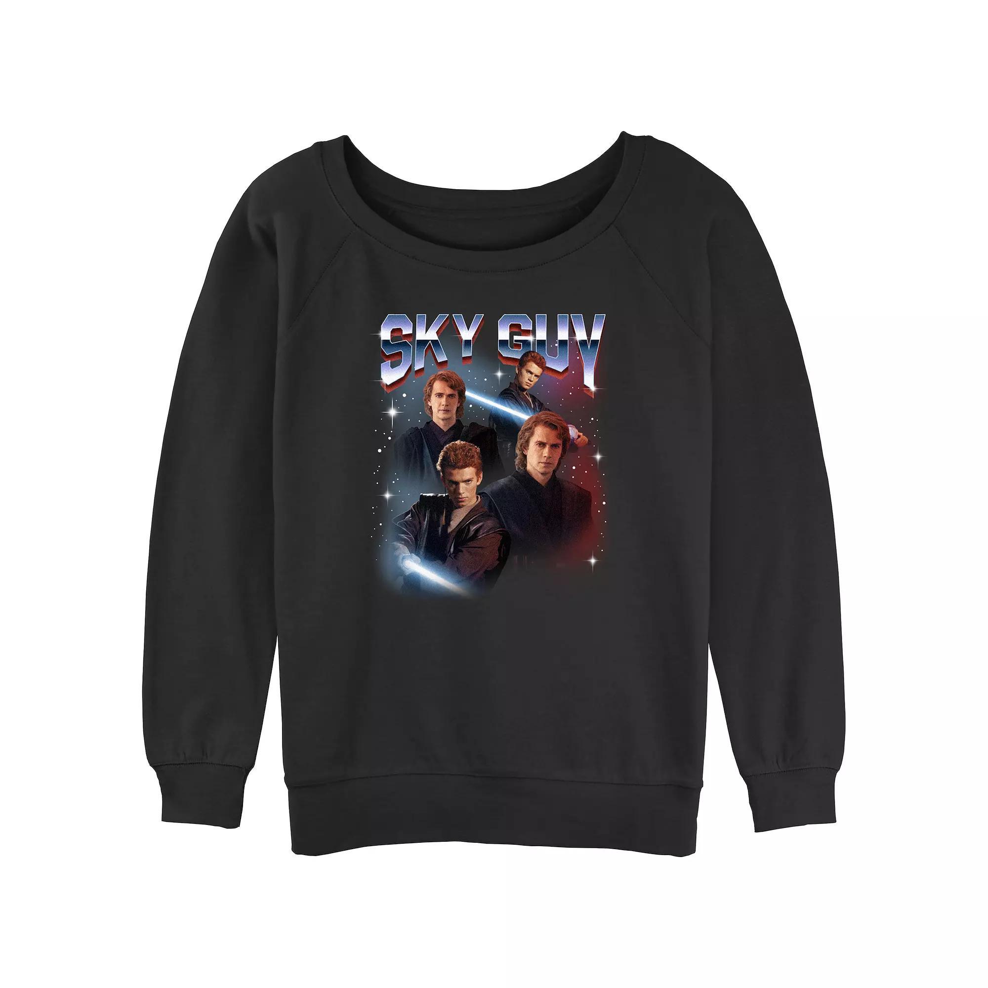 Juniors' Star Wars Sky Guy Slouchy Terry Graphic Pullover, Women's, Size: XXL, Black Product Image