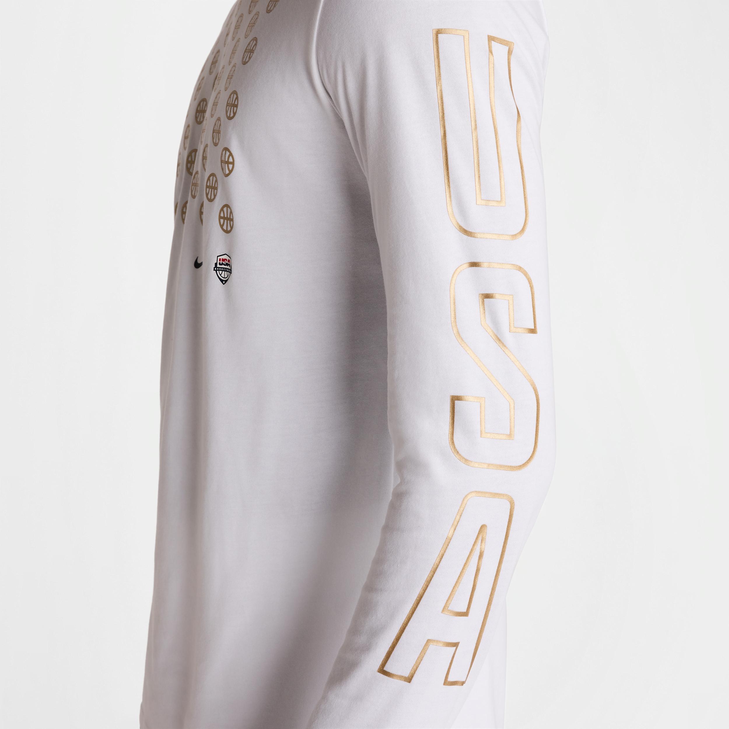 USAB Nike Mens Dri-FIT Basketball Long-Sleeve T-Shirt | FQ3638-100 Product Image