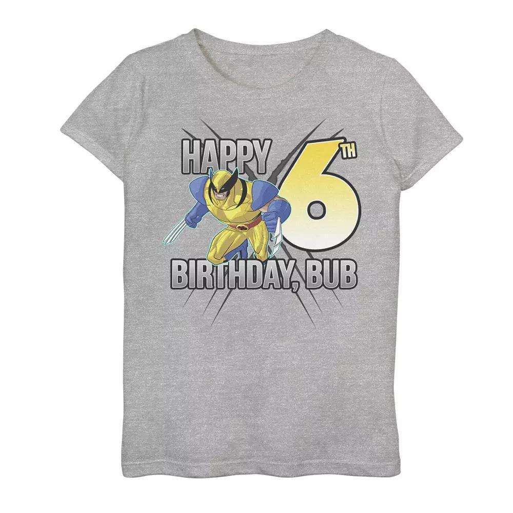 Girls 7-16 Marvel X-Men Wolverine Happy 6th Birthday Bub Graphic Tee, Girl's,  Product Image