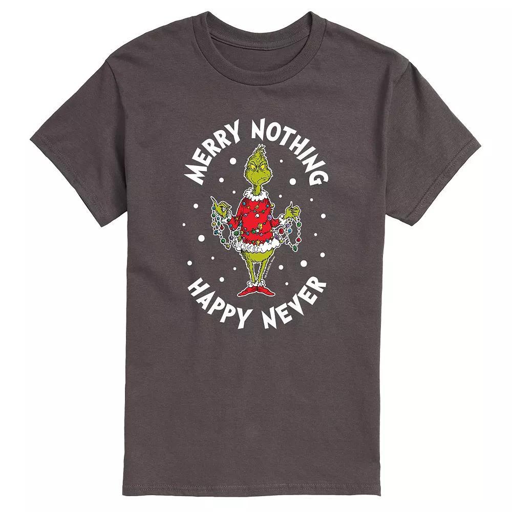 Men's Dr. Seuss Grinch Merry Nothing Happy Never Tee,  Product Image
