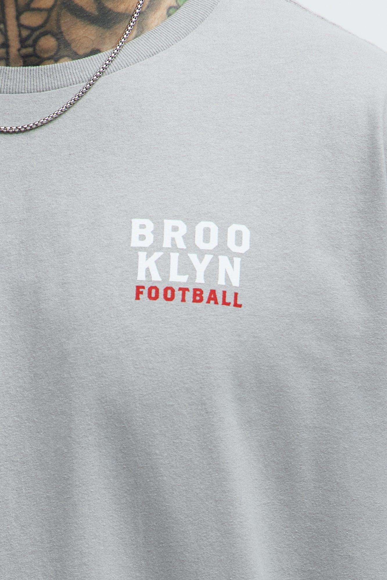 Brooklyn Basketball Oversized Short Sleeve Tee - Grey Product Image