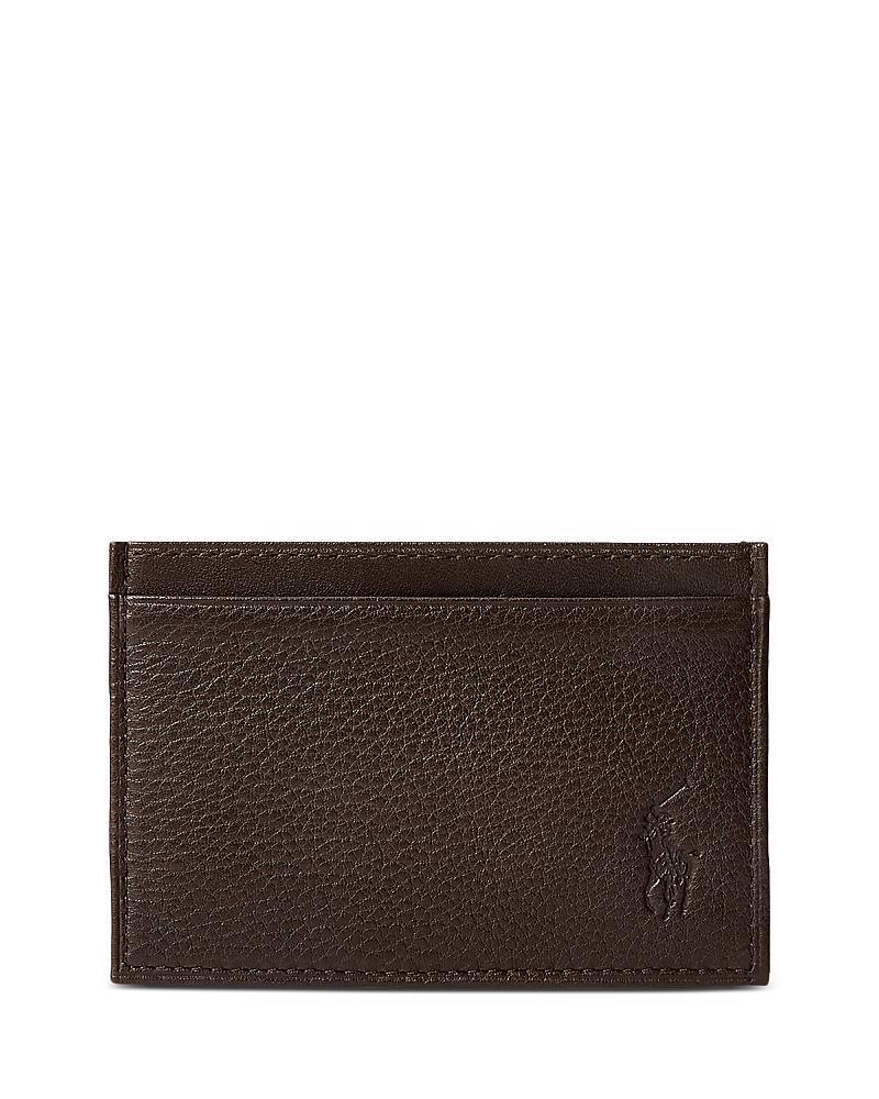 Polo Ralph Lauren Mens Pebbled Leather Card Case Product Image