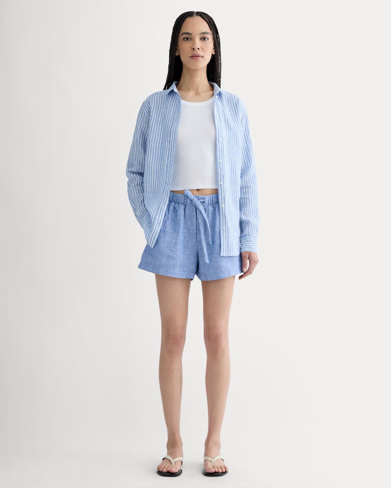 Womens Drawstring Boxer Short in Linen by Everlane Product Image