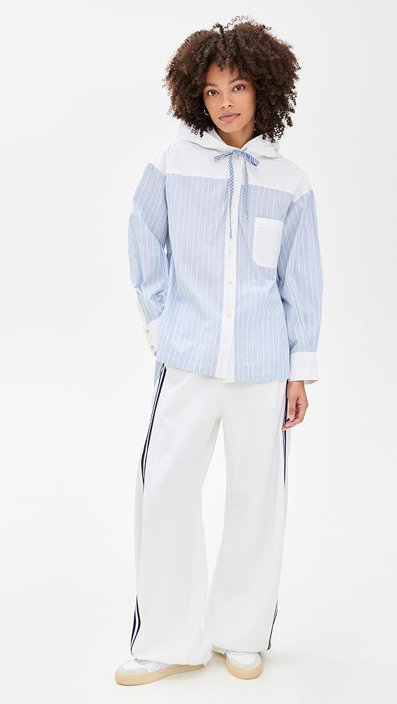 Sea Helmi Striped Shirting Blouse with Hood | Shopbop Product Image