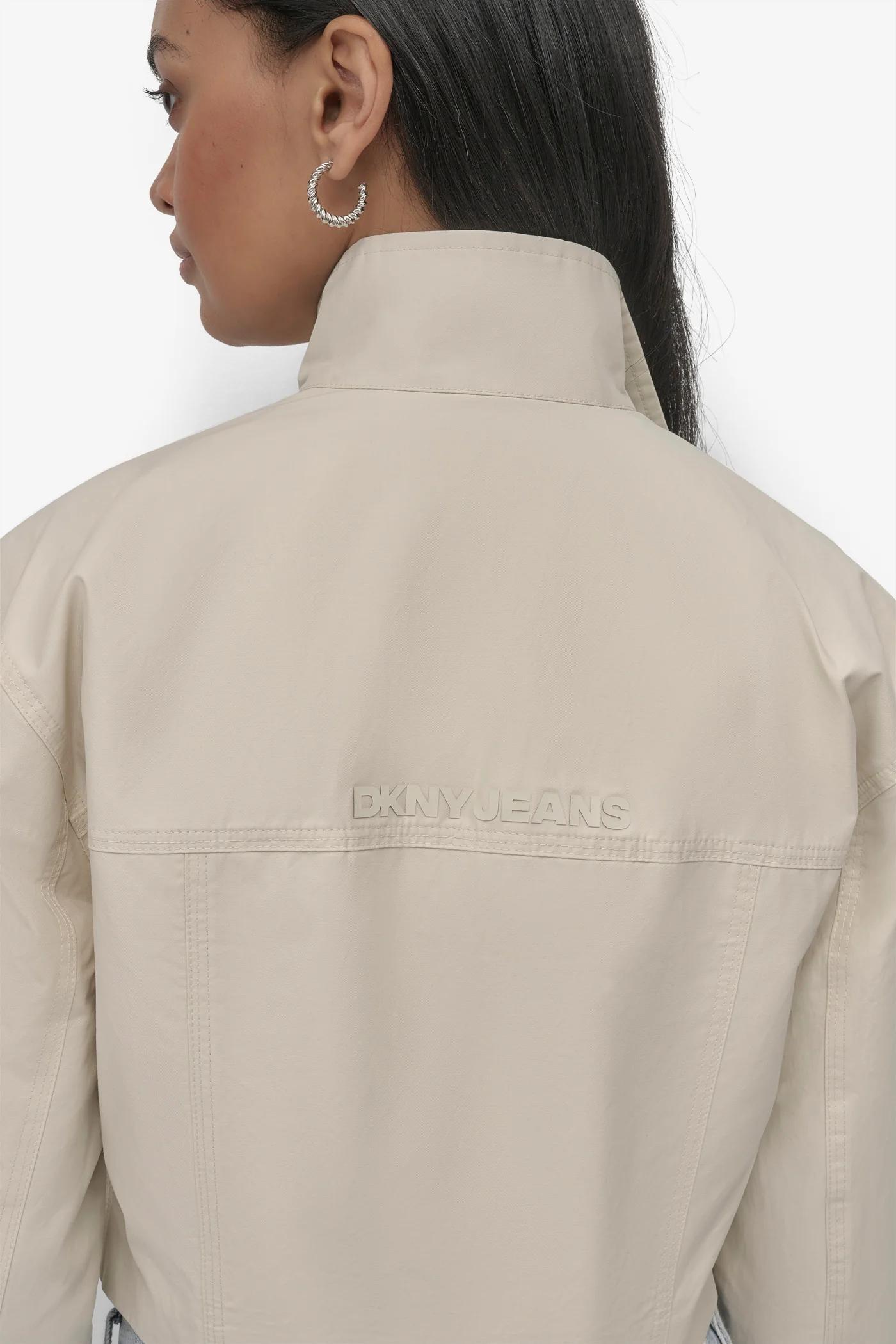 COATED WATER RESISTANTCROPPED UTILITY JACKET Product Image