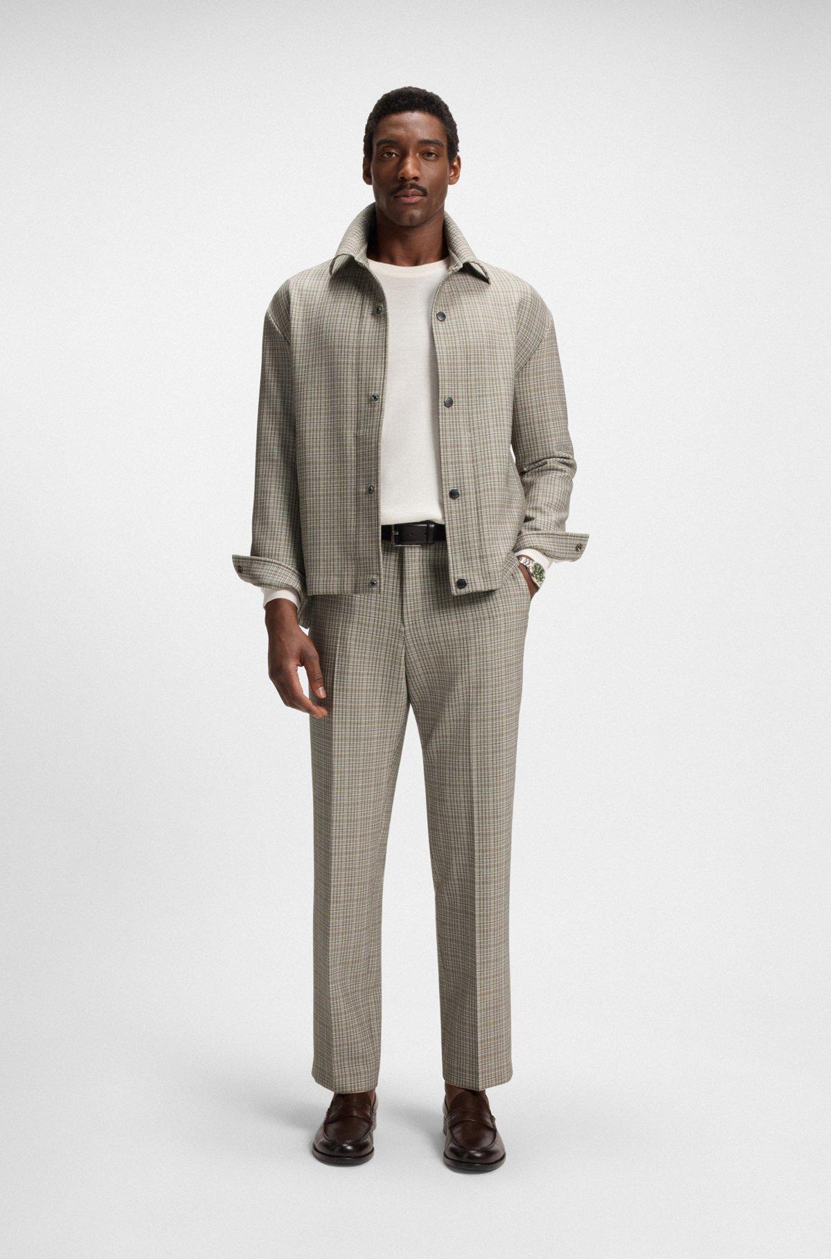 Relaxed-fit overshirt in padded stretch fabric Product Image