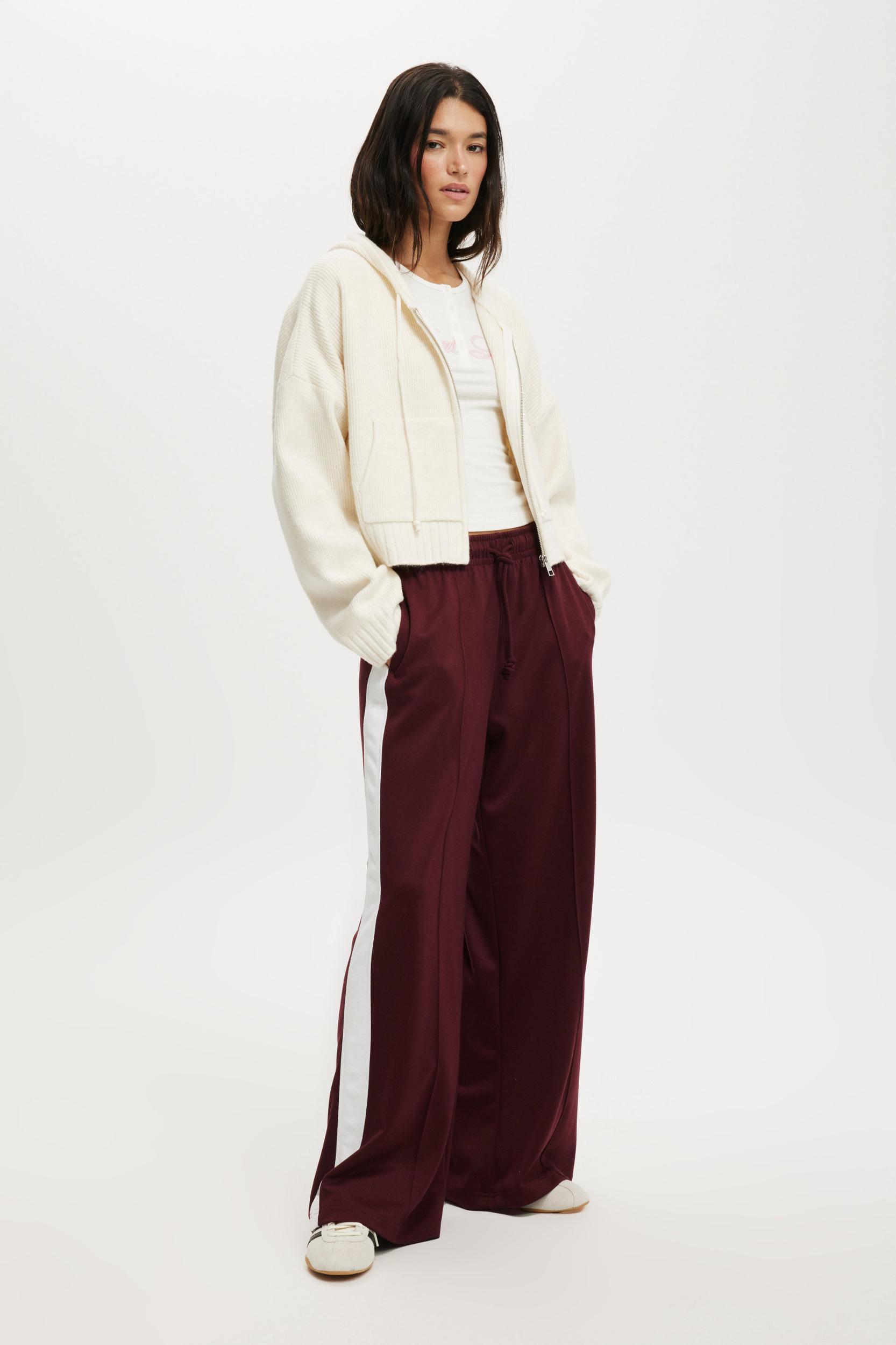 Luxe Cropped Knit Hoodie Product Image