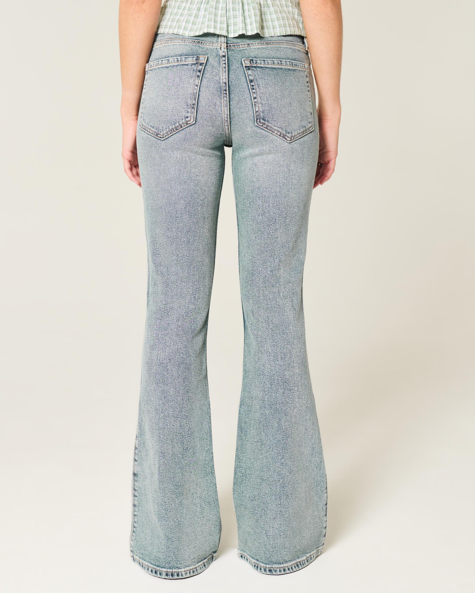 High-Rise Medium Wash Flare Jeans Product Image