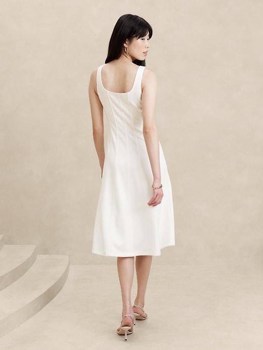 Scuba Square-Neck Midi Dress Product Image