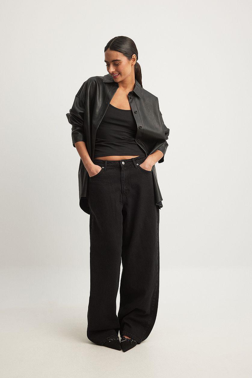 Loose Low Waist Long Jeans Product Image