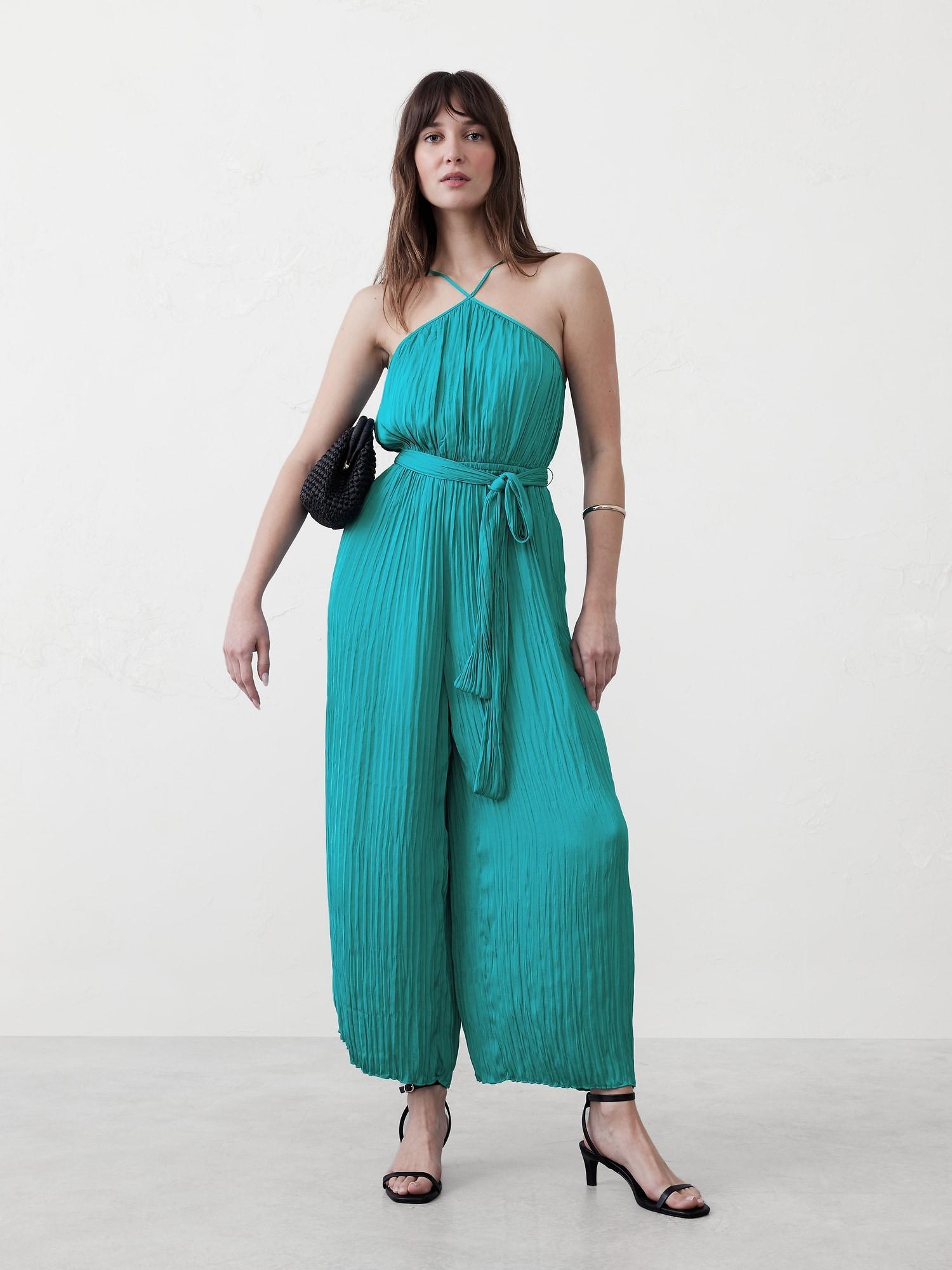 Halter Elastic-Waist Jumpsuit Product Image