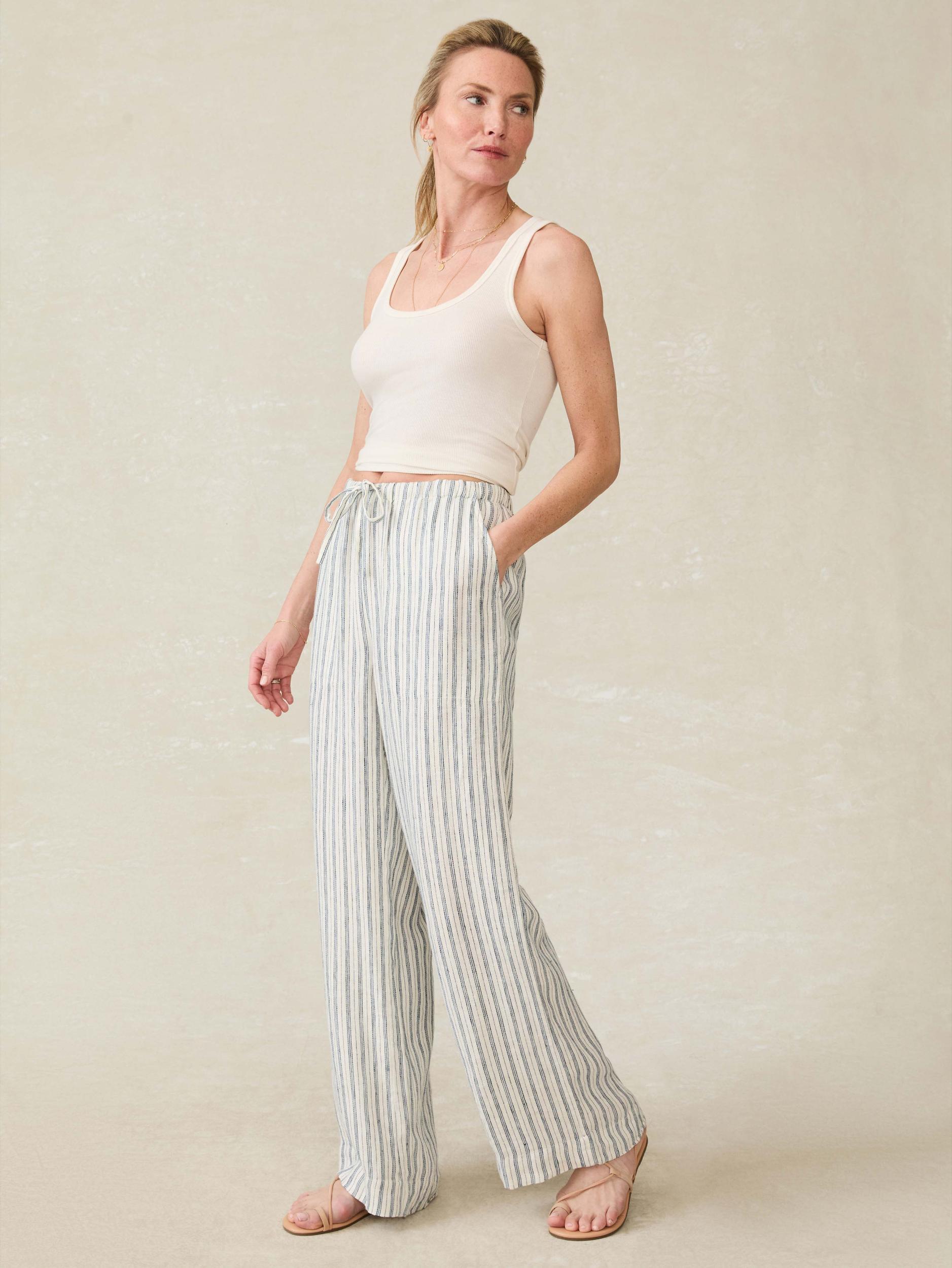 Laidback Linen Pant - Oceanside Stripe Female Product Image