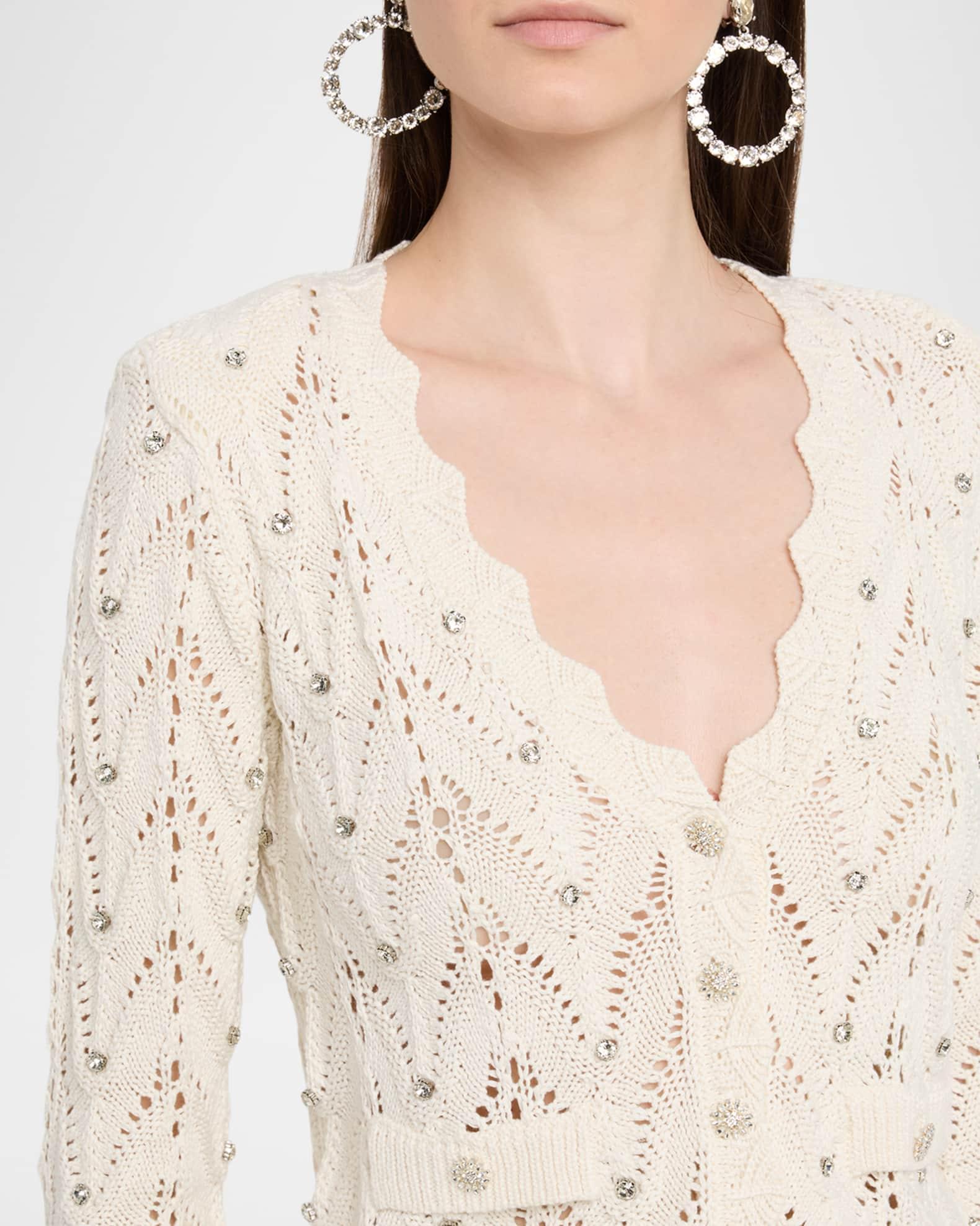 Blake Embellished Pointelle Cardigan Product Image