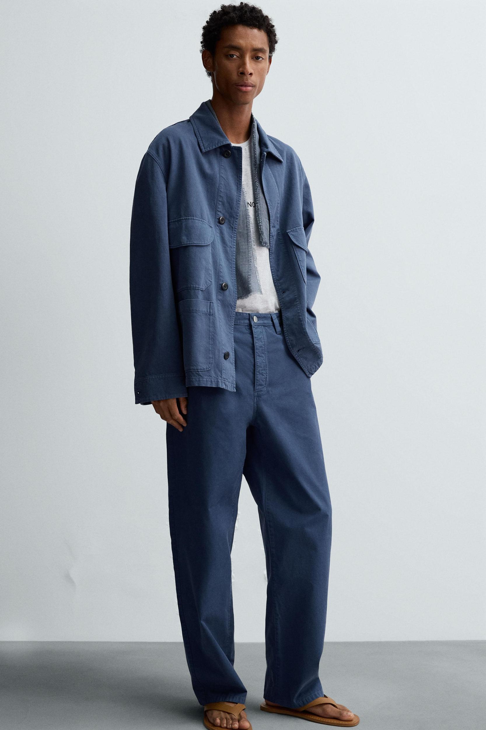 WASHED STRAIGHT FIT PANTS Product Image