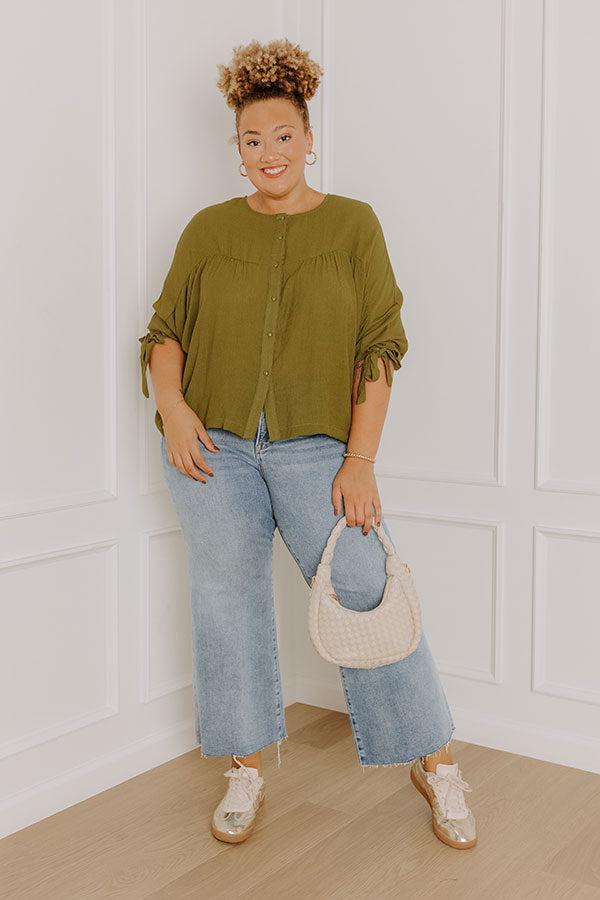 Made For Each Other Shift Top In Green Curves Product Image