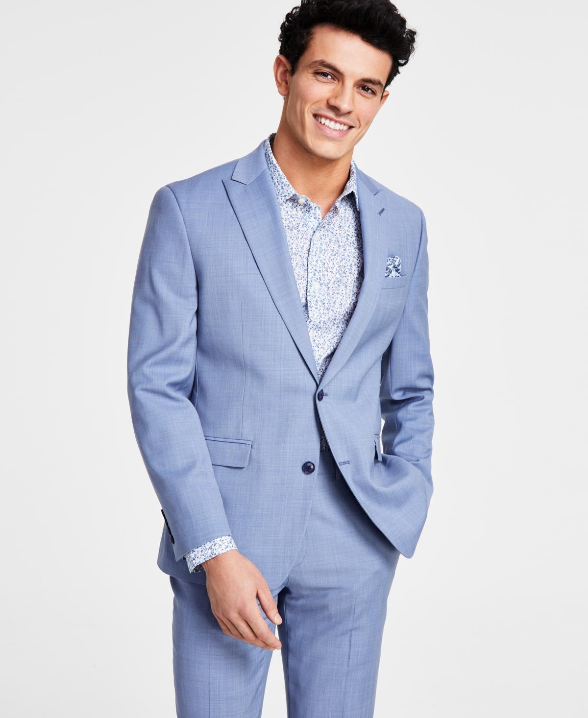 Bar Iii Mens Slim-Fit Wool Sharkskin Suit Jacket, Created for Macys Product Image