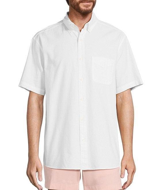 Roundtree & Yorke Short Sleeve Solid Oxford Sport Shirt Product Image