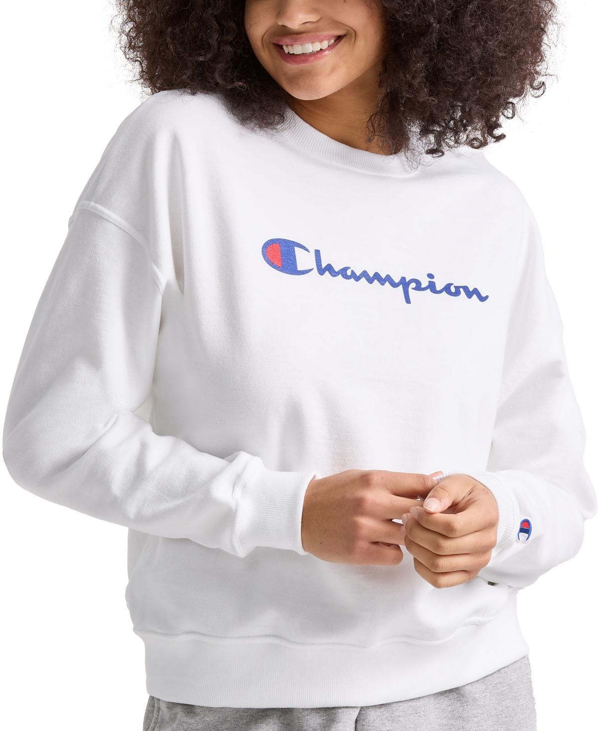 Champion Womens Logo Fleece Crewneck Sweatshirt Product Image