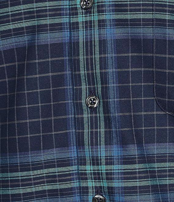 Tommy Bahama Lazlo Montlake Checked Long Sleeve Silk-Blend Shirt Product Image