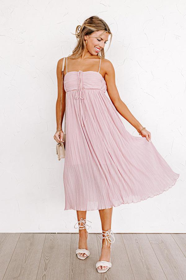 Powerful Love Pleated Midi In Blush Product Image