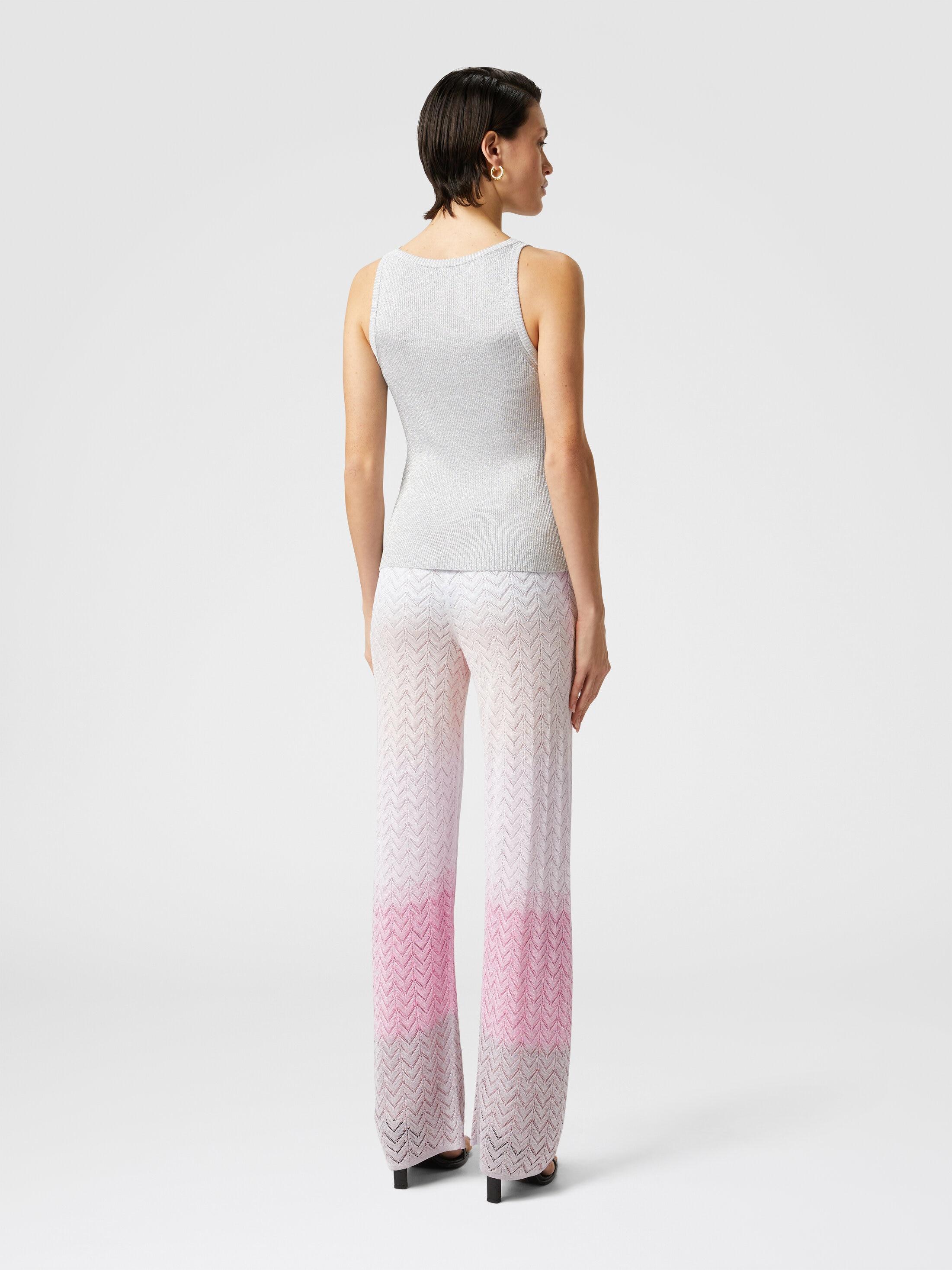 Straight trousers in gradient chevron viscose Product Image