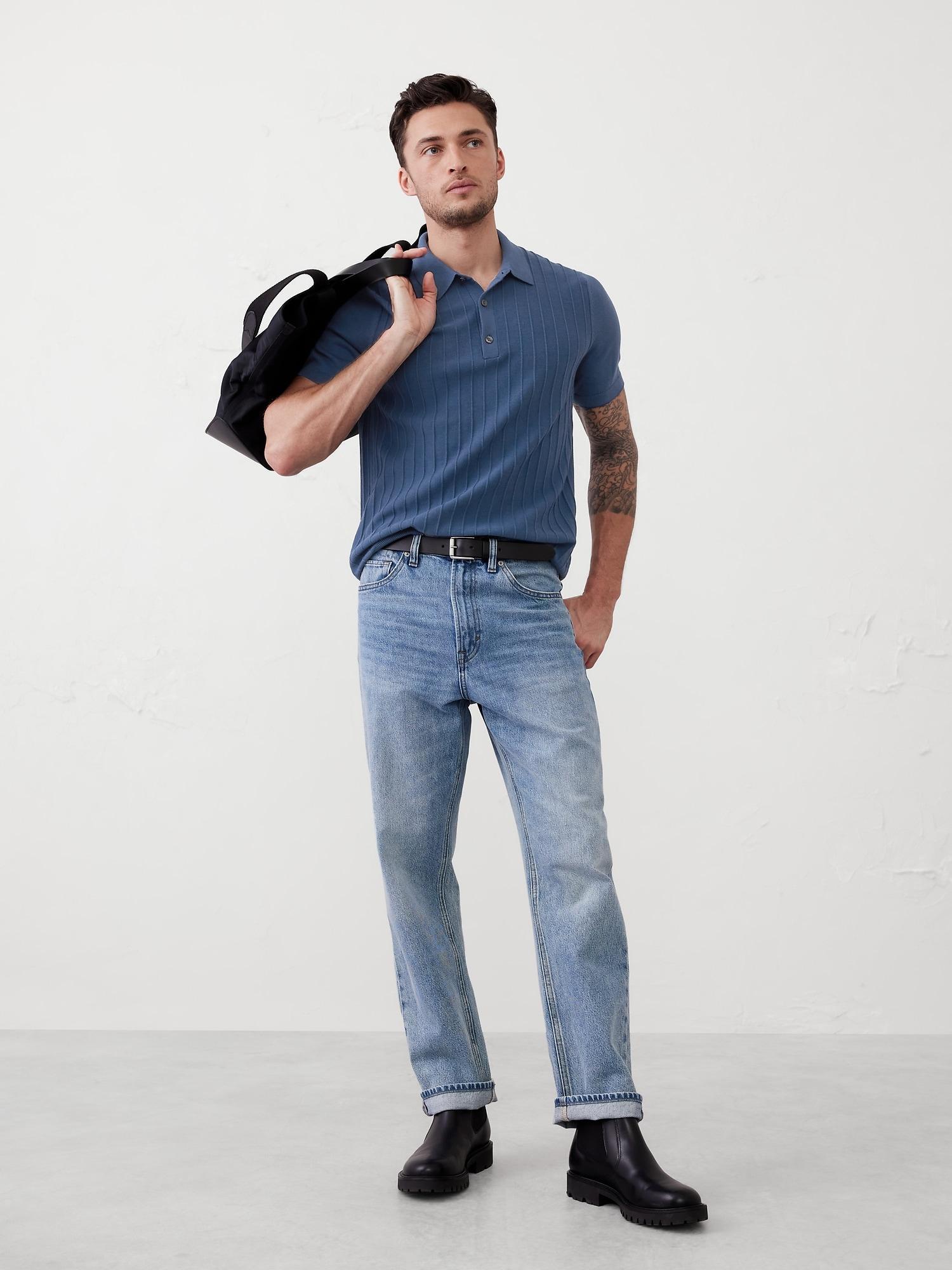 Wide Ribbed Polo Sweater Product Image