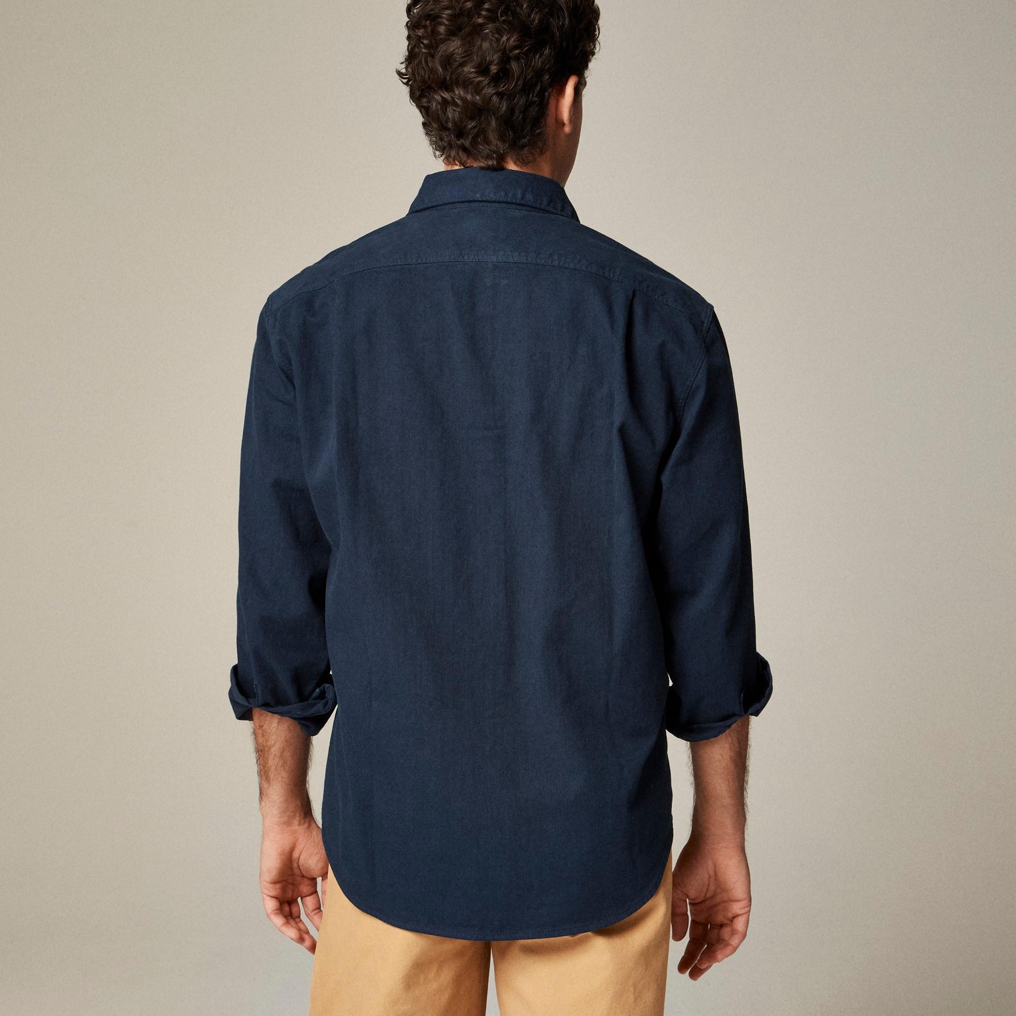 Garment-dyed twill overshirt Product Image